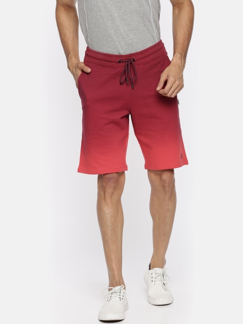 

Jack & Jones Men Maroon Solid Shorts