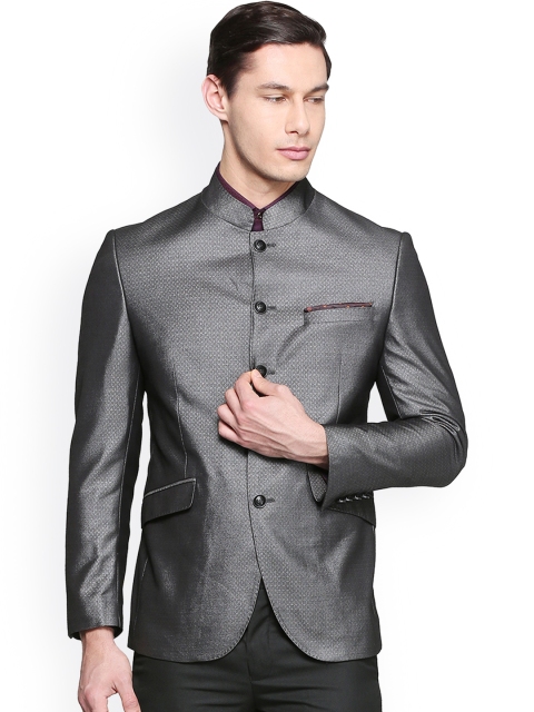 

Van Heusen Grey Single-Breasted Slim Fit Blazer