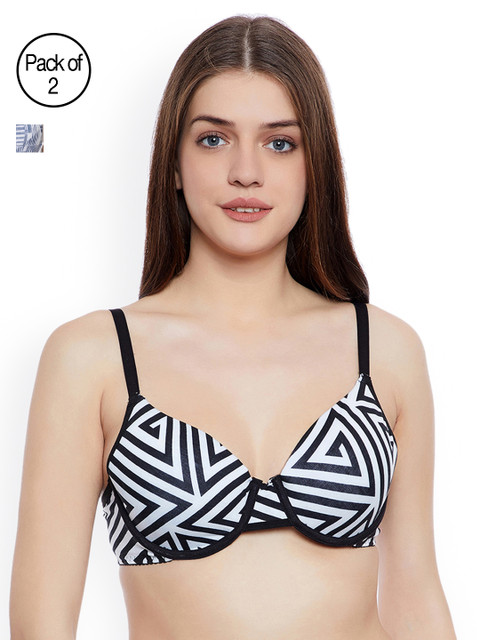 

Clovia Pack Of 2 Bra, Black