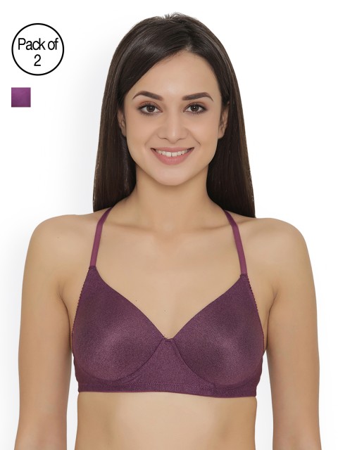 

Clovia Pack Of 2 Bra, Purple