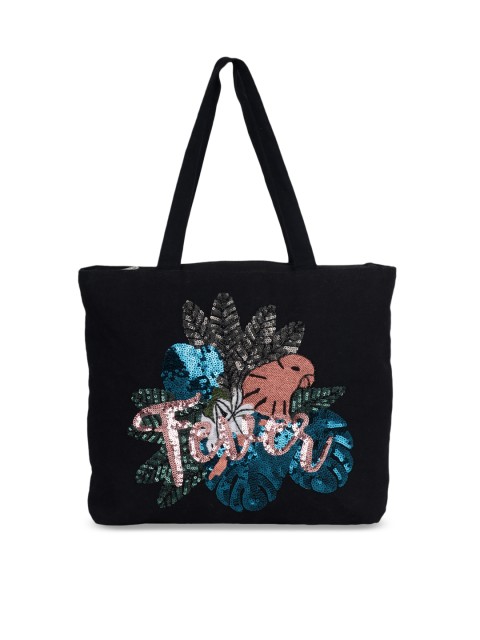 

Diwaah Black Embellished Tote Bag
