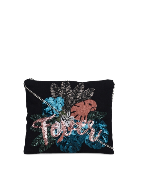 

Diwaah Black Embellished Sling Bag