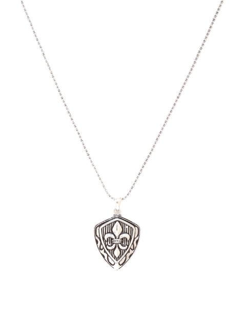 

Dare by Voylla Men Silver-Toned Pendant With Chain