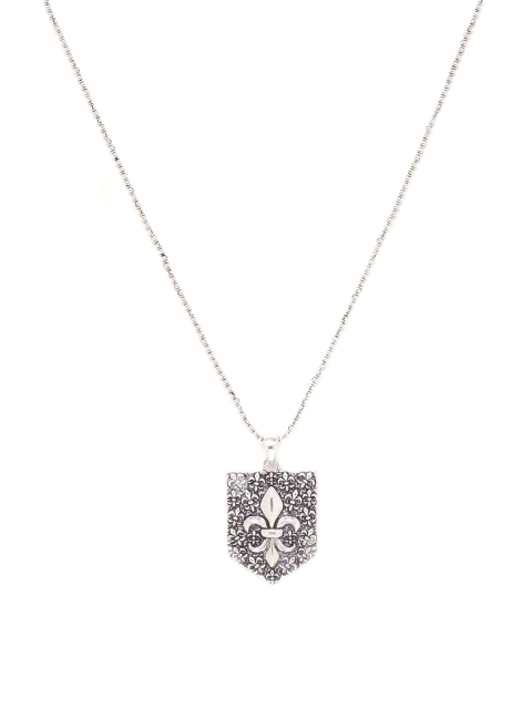 

Dare by Voylla Men Silver-Toned Pendant With Chain
