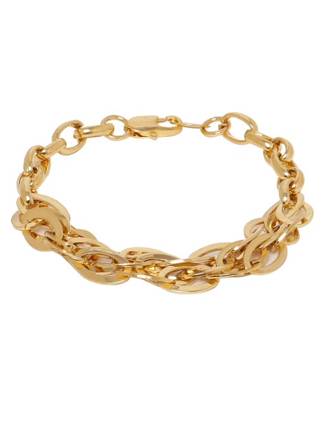 

Dare by Voylla Gold-Toned Stainless Steel Gold-Plated Handcrafted Link Bracelet