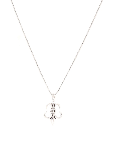 

Dare by Voylla Men Silver-Toned Pendant With Chain
