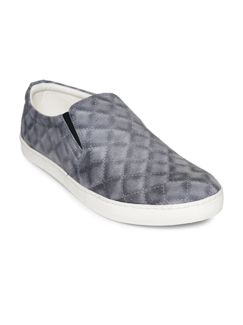 

Blue Saint Men Grey Slip-On Sneakers