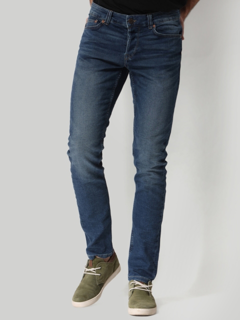 

ONLY & SONS Men Blue Slim Fit Mid-Rise Clean Look Stretchable Jeans
