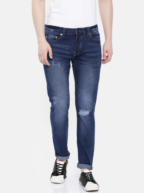

ONLY & SONS Men Blue Skinny Fit Mid-Rise Mildly Distressed Stretchable Jeans