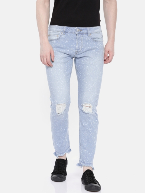 

ONLY & SONS Men Blue Slim Fit Mid-Rise Mildly Distressed Stretchable Jeans