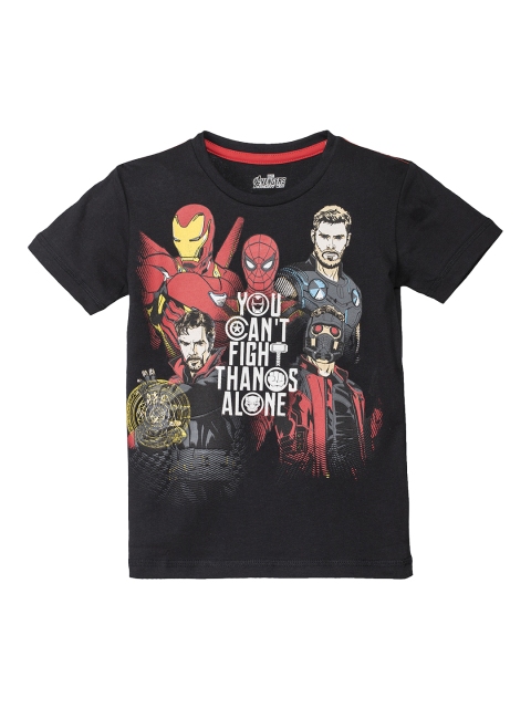 

Kids Ville Avengers featured Black Tshirt for Boys