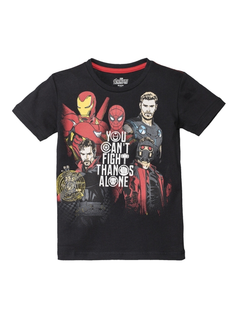 

Kids Ville Avengers featured Black Tshirt for Boys