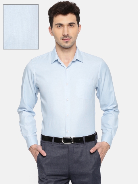 

Peter England Men Blue Slim Fit Self-Design Formal Shirt