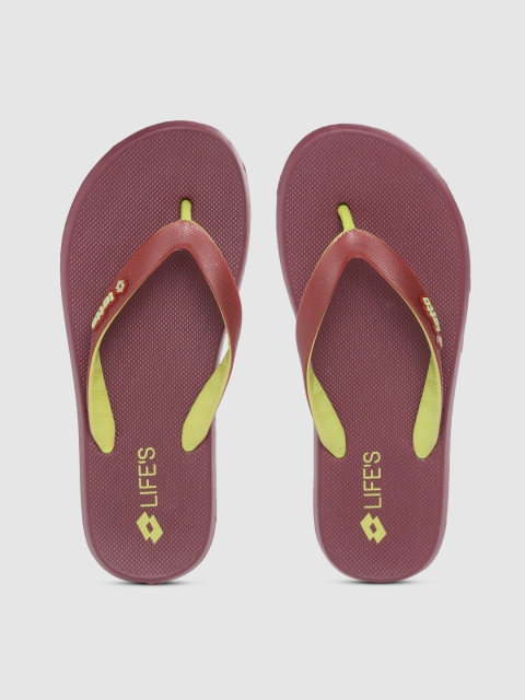 

Lotto Men Burgundy Solid Thong Flip-Flops