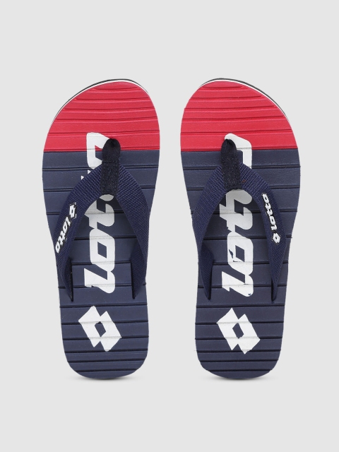 

Lotto Men Navy Blue & Red Printed Thong Flip-Flops