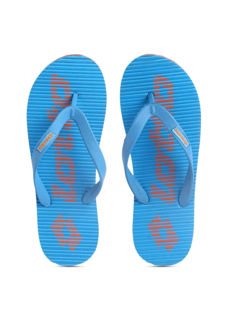 

Lotto Men Navy Blue & Orange Colourblocked Thong Flip-Flops