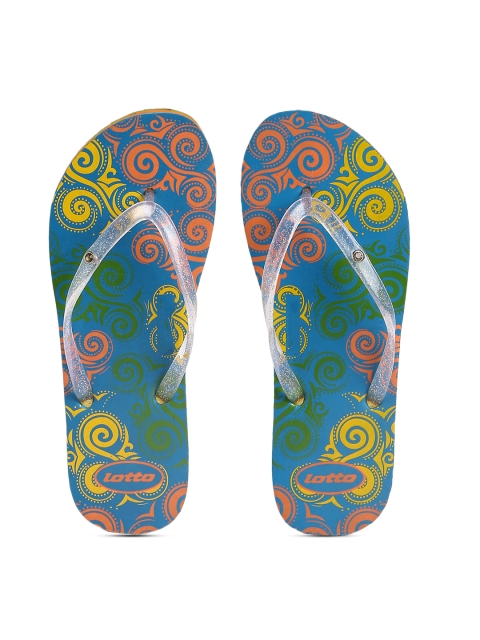 

Lotto Women Transparent Printed Thong Flip-Flops