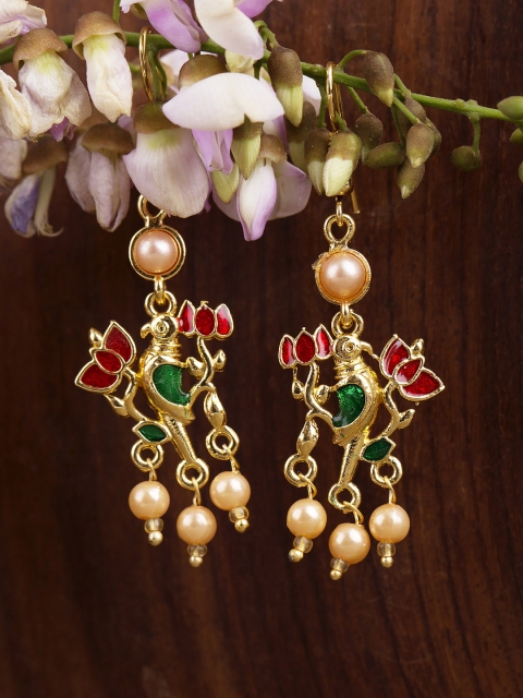 

Voylla Gold-Toned Classic Drop Earrings