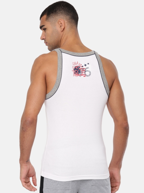 

Jockey Men White Solid Innerwear Vest US54-0105