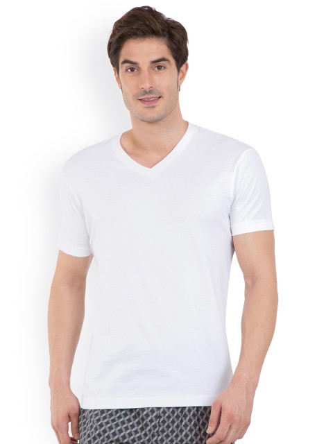 

Jockey Men White Solid Modern Fit Lounge T-shirt 2726-0105