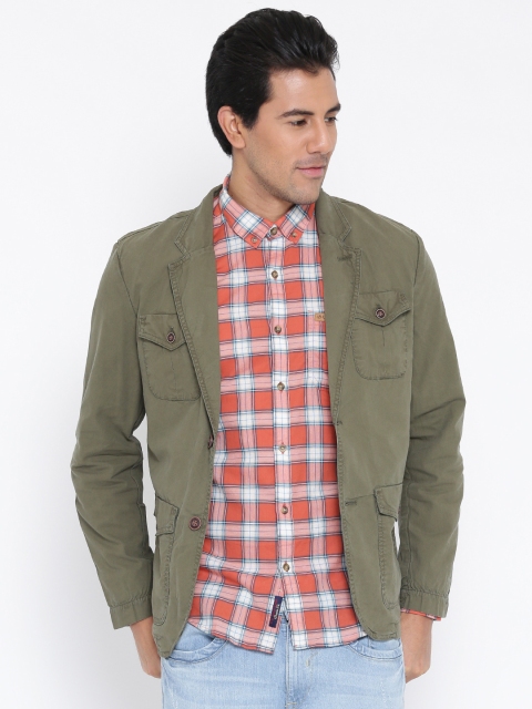

U.S. Polo Assn. Denim Co. Men Olive Green Standard Fit Jacket