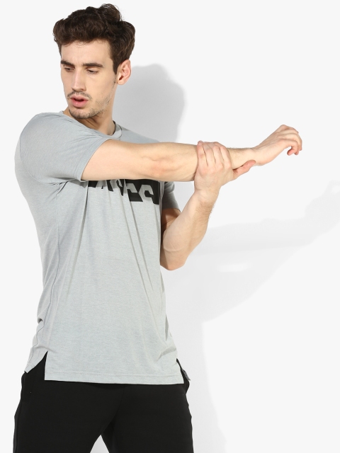 

ASICS Men Grey Printed Round Neck T-shirt