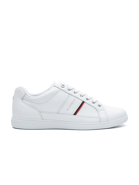 

Tommy Hilfiger Men White Leather Sneakers