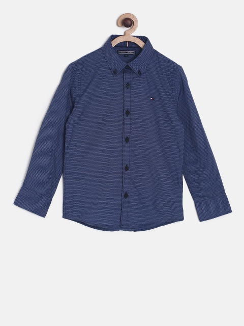

Tommy Hilfiger Boys Blue Original Regular Fit Printed Casual Shirt