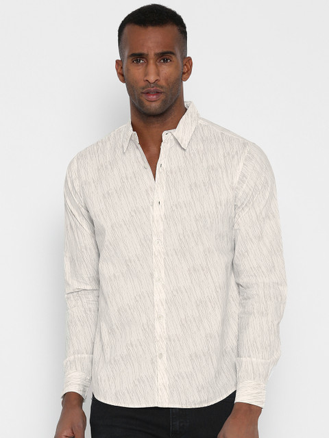

United Colors of Benetton Off-White & Beige Printed Casual Shirt