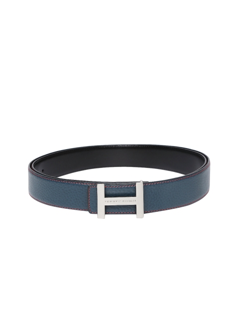 

Tommy Hilfiger Men Blue Leather Textured Belt