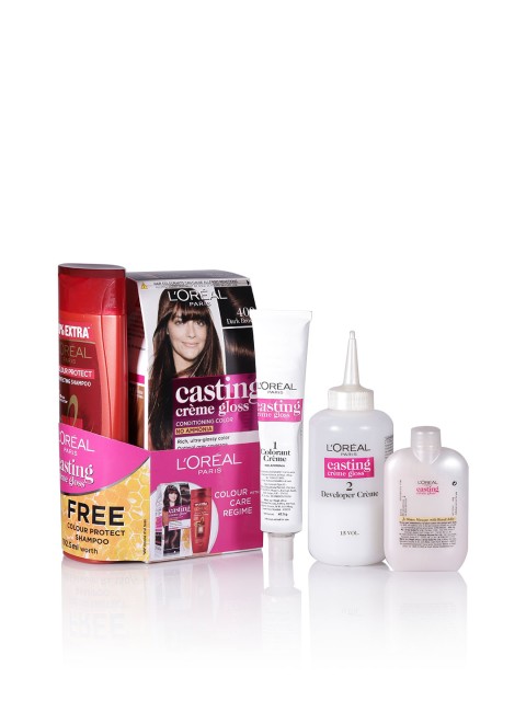 

LOreal Paris Set of Casting Creme Gloss Hair Colour Dark Brown 400 & Shampoo
