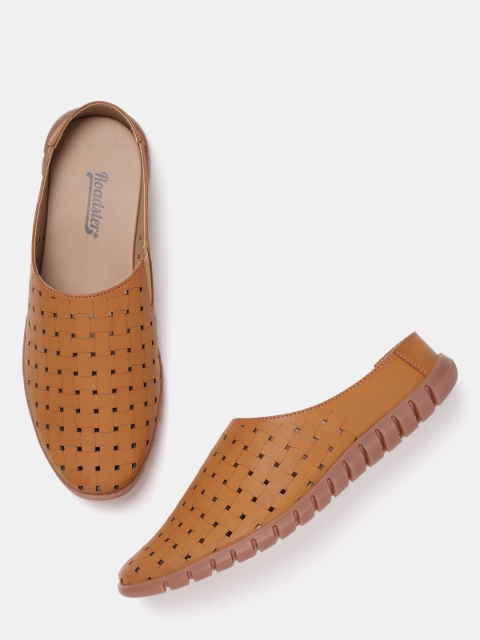 

Roadster Men Tan Brown Comfort Sandals with Cut-Outs