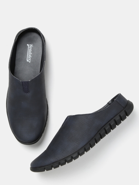 

Roadster Men Navy Blue Textured Shoe-Style Sandals