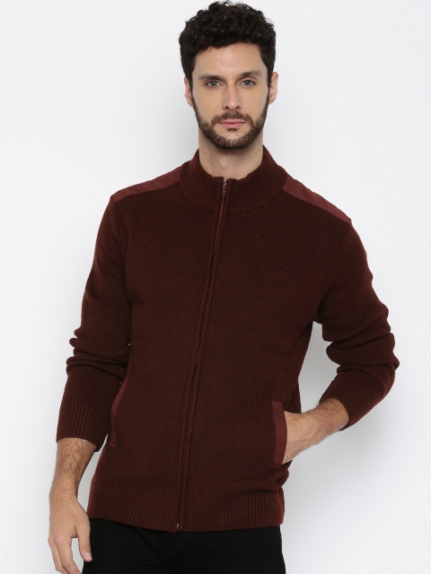 

Flying Machine Men Maroon Cardigan