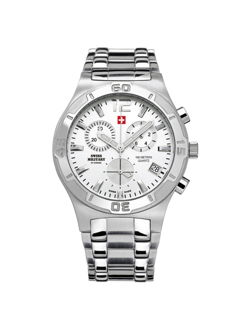 

Swiss Military by Chrono Men Silver-Toned Analogue Watch SM34015.02