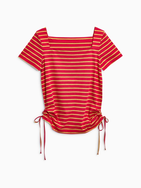 

next Women Red Striped Top