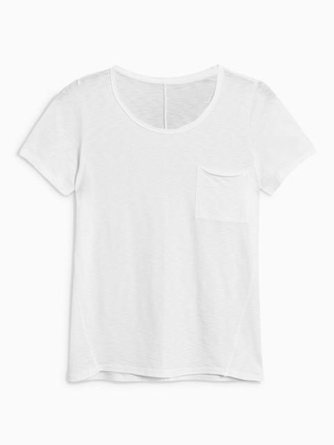 

next Women White Solid Round Neck T-shirt