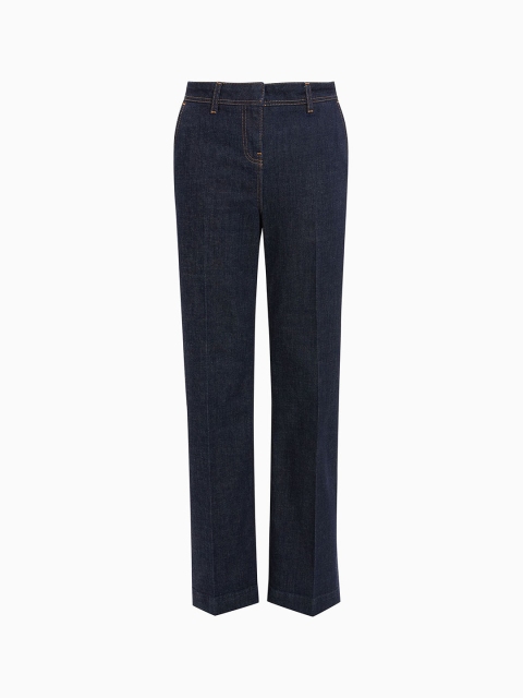 

next Women Blue Relaxed Fit Mid-Rise Clean Look Stretchable Jeans