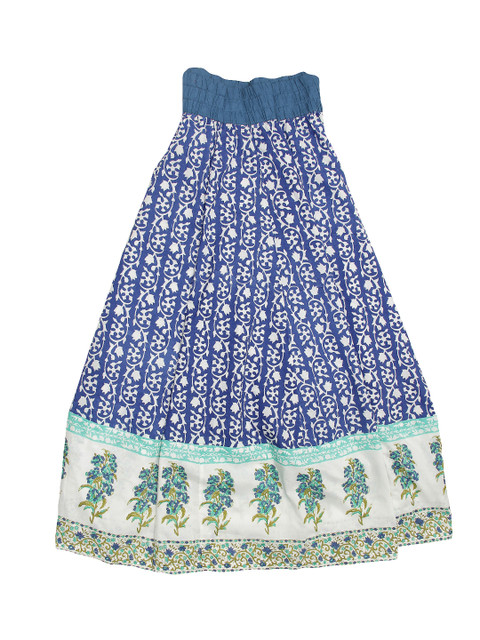 

Mirage Blue Printed A-Line Skirt, Beige