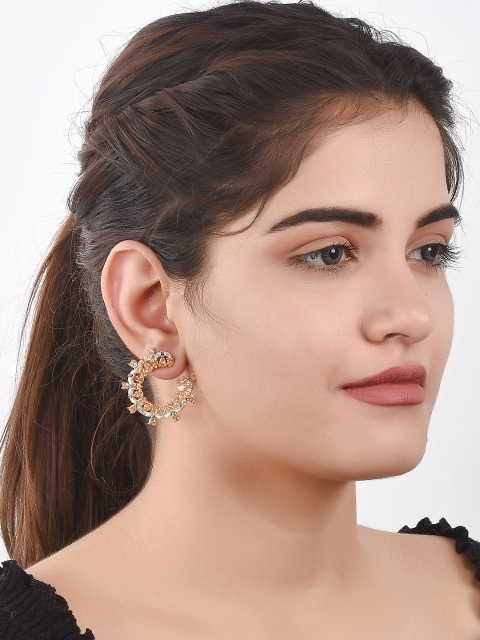 

Tistabene Gold-Toned & Beige Contemporary Studs