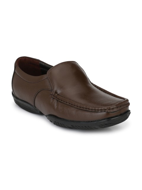 

Fentacia Men Brown Formal Leather Slip-On Shoes