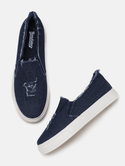 

Roadster Women Navy Blue Denim Sneakers