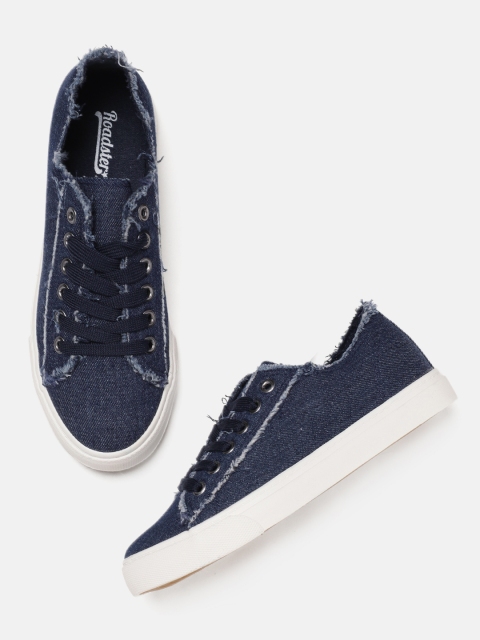 

Roadster Women Navy Blue Denim Sneakers