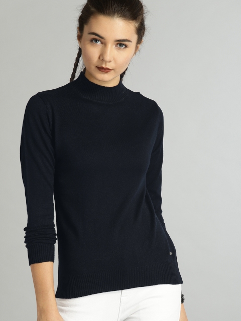 

Roadster Women Navy Blue Solid Pullover