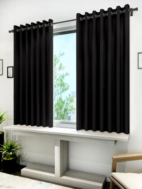 

Divine Casa Black Out Black Window Curtains