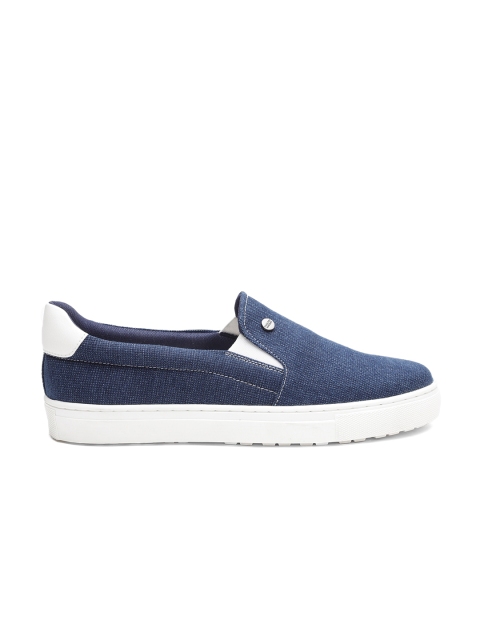 

Carlton London Men Navy Slip-On Sneakers, Navy blue