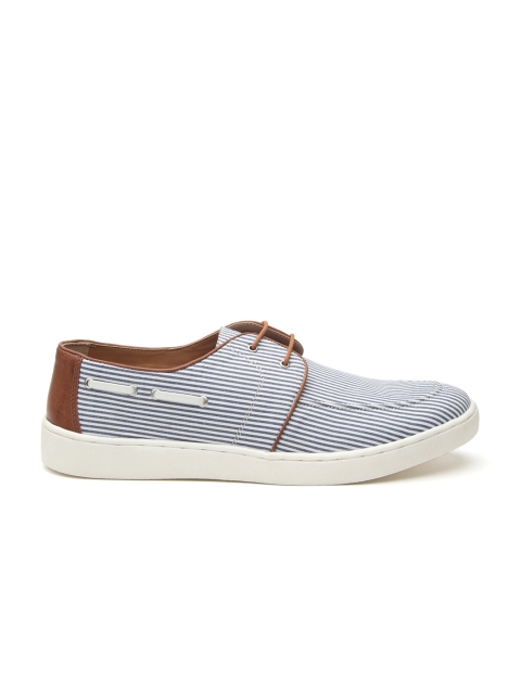 

Carlton London Men Blue & White Striped Derbys