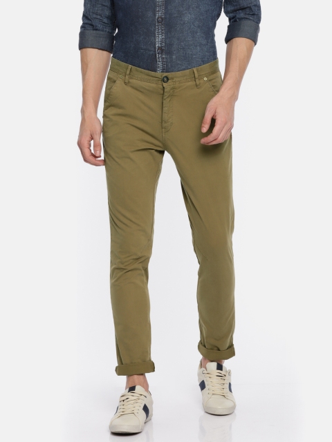 

Ed Hardy Men Khaki Regular Fit Solid Regular Trousers