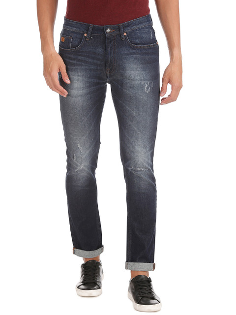 

Ed Hardy Men Blue Slim Fit Mid-Rise Mildly Distressed Stretchable Jeans