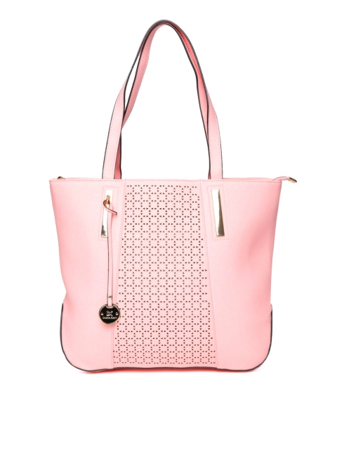 

Diana Korr Pink Solid Shoulder Bag with Laser Cuts